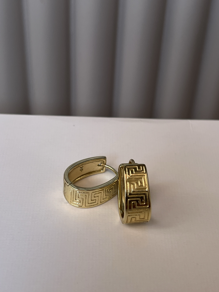 Greek Motifli Premium Küpe