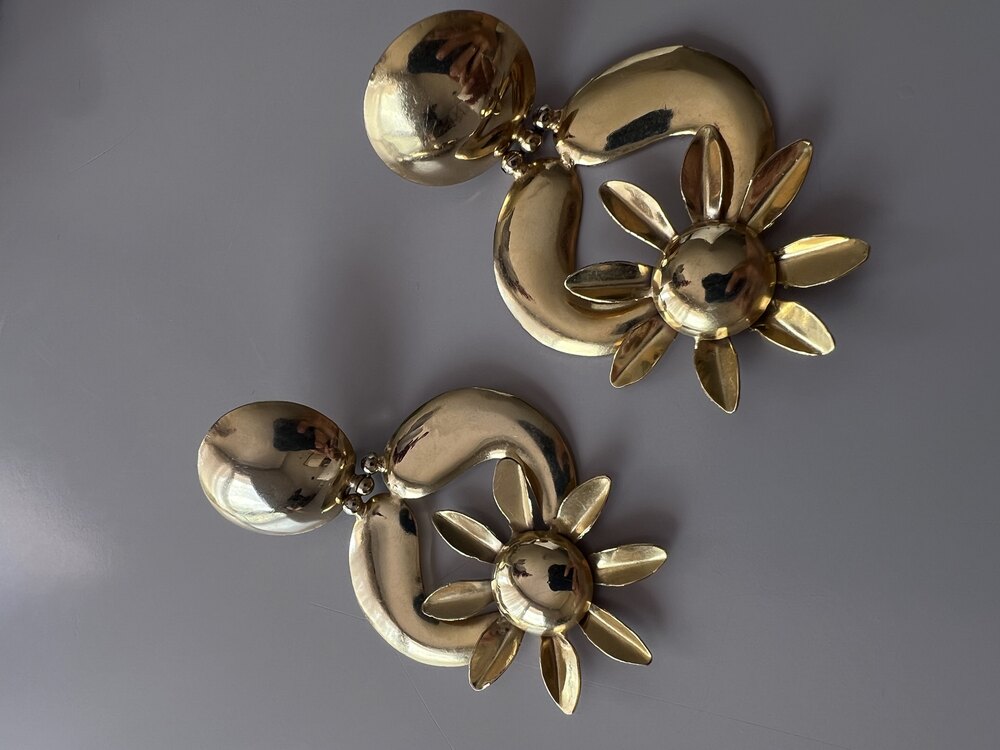 Sunflower Vintage Gold Küpe