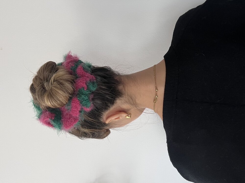 Handmade marul toka (pembe-yeşil)