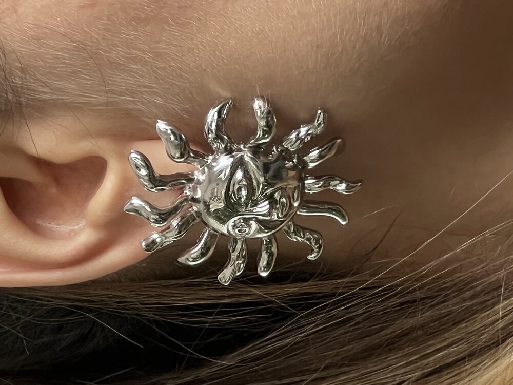 Silver Sun Küpe