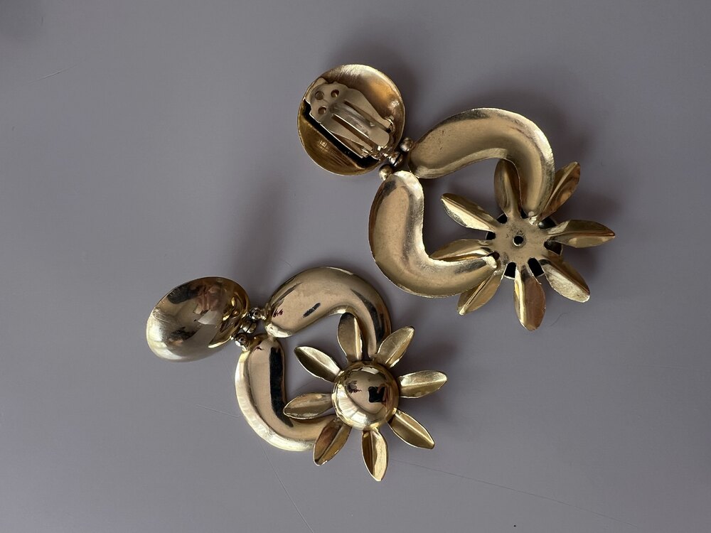 Sunflower Vintage Gold Küpe