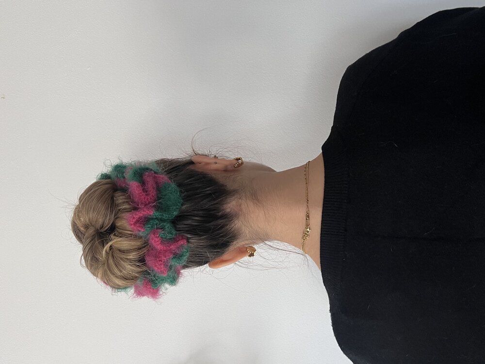 Handmade marul toka (pembe-yeşil)