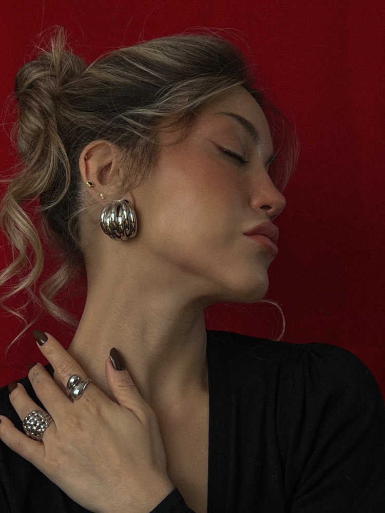 Fleur Silver Küpe