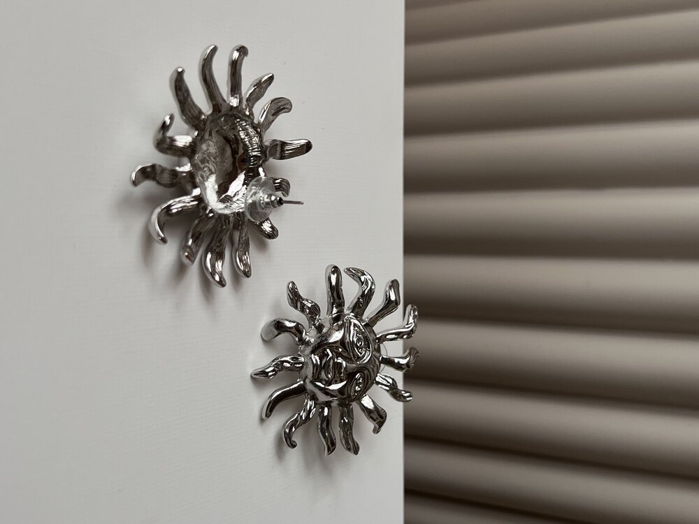Silver Sun Küpe