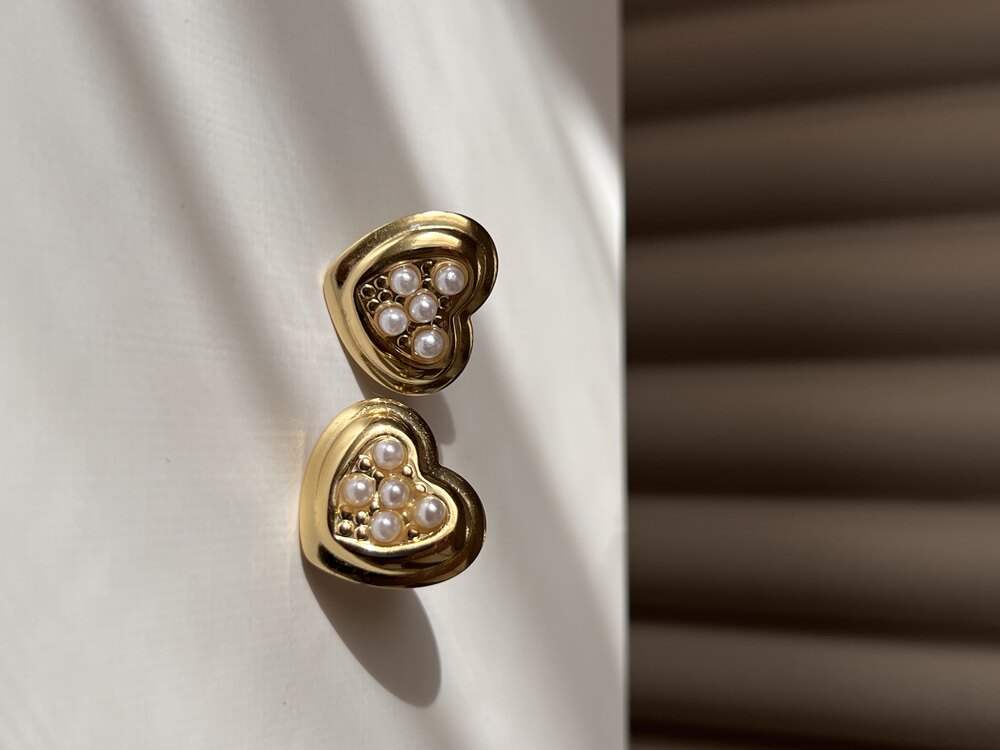 Perla Stainless Steel 18K Altın Kaplama Küpe