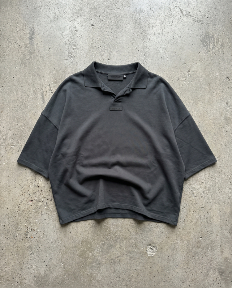 Essentials Oversize Polo Yaka(CROP KESİM)
