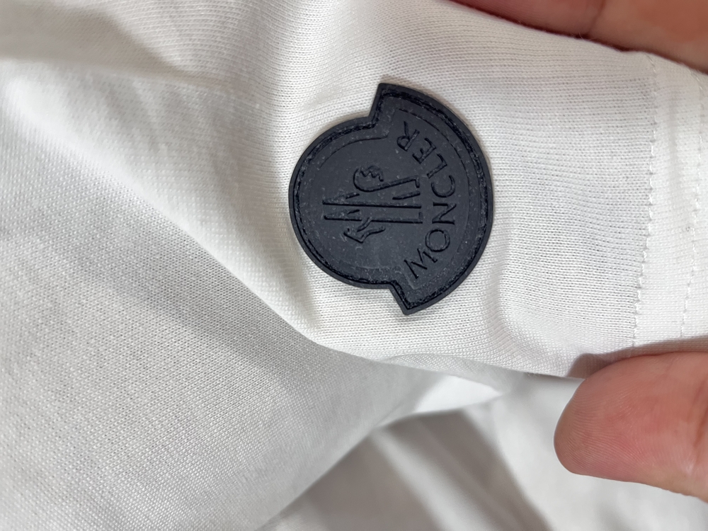 Moncler beyaz baskılı erkek tshırt beyaz