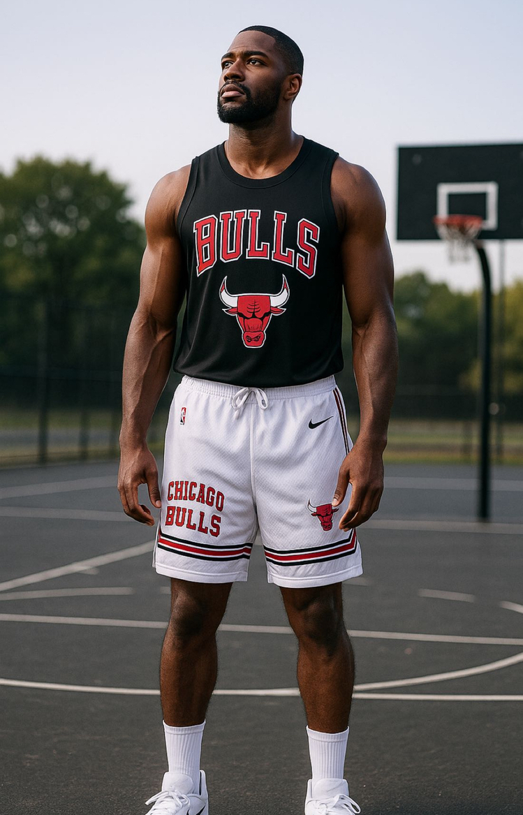 Nike NBA bulls şort SİYAH / BEYAZ
