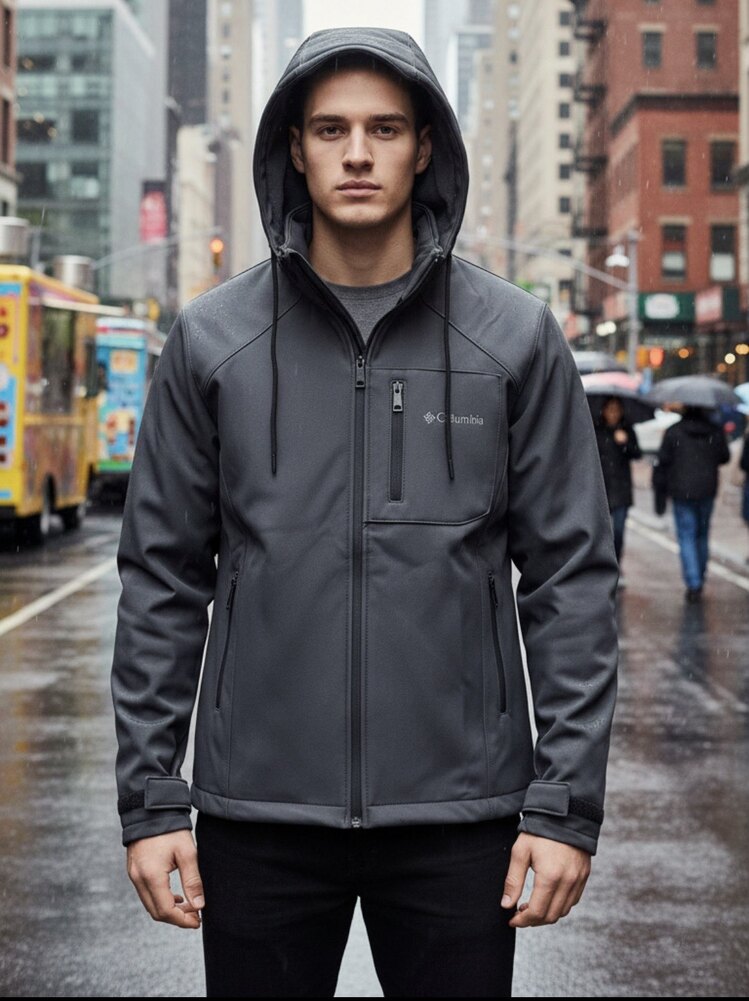 CLMBA SOFTSHELL MONT FÜME-LACİ-HAKİ