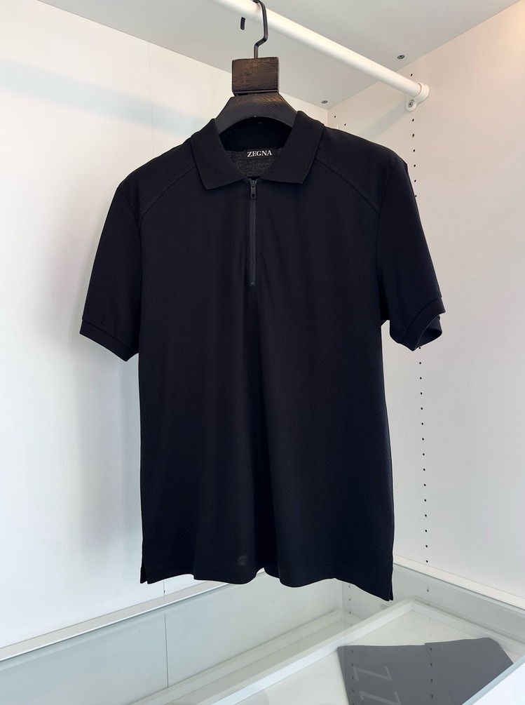 ZEGNA FERMUARLI POLO YAKA T-SHİRT