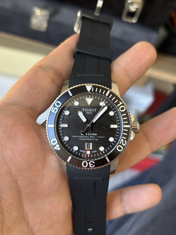 Tissot Seastar Siyah Silikon Kordon 