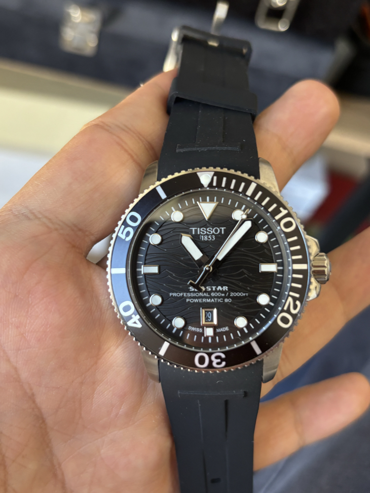 Tissot Seastar Siyah Silikon Kordon 