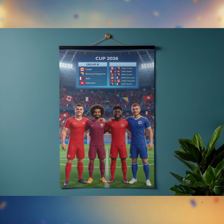 Dünya Kupası 2026 | B Grubu Kaptanları | Dijital Posteri
