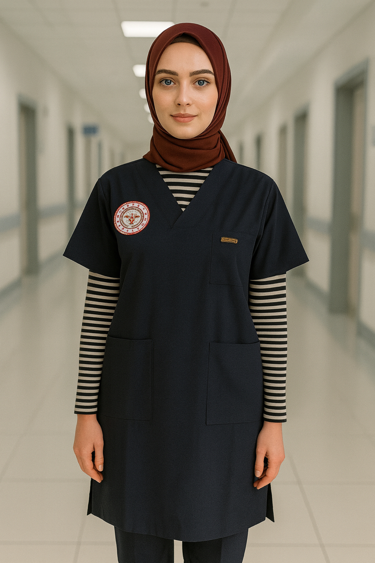 Yeni yönetmeliğe uygun KISA KOL 90 cm Tesettür takım