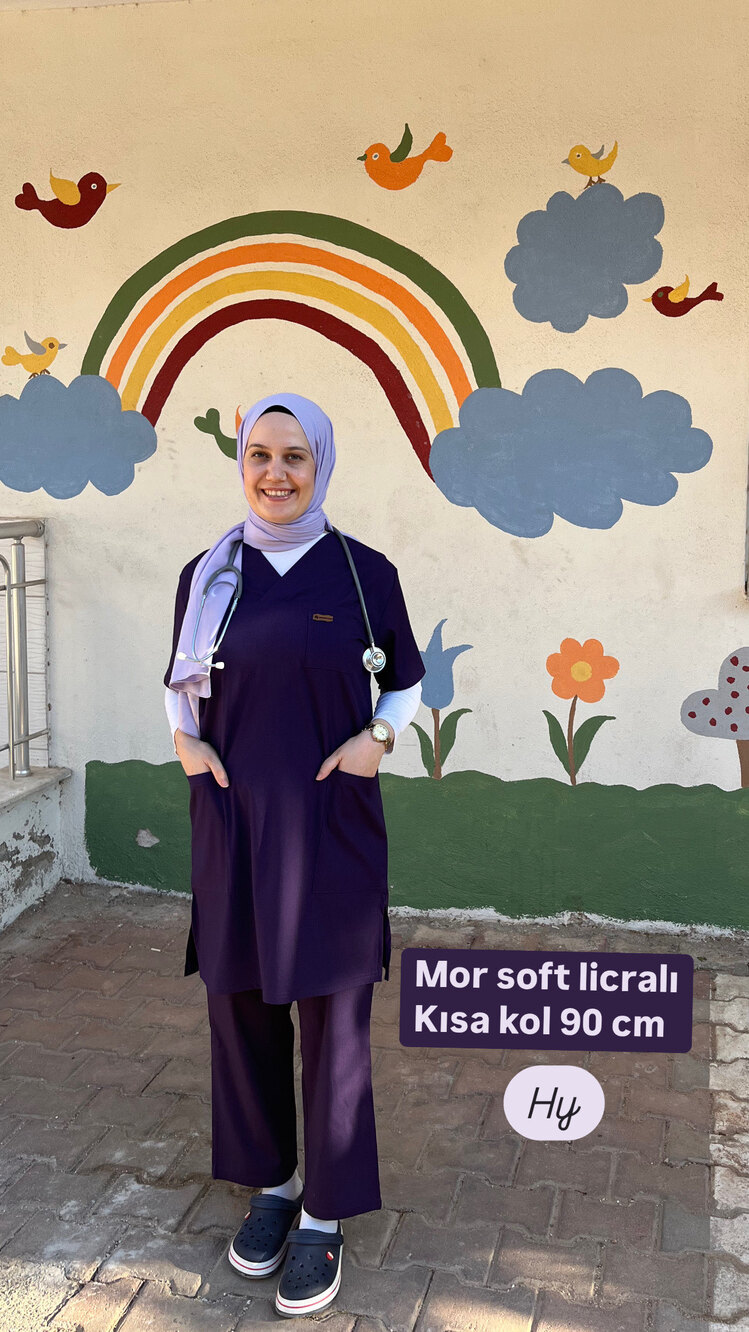 MOR SOFT LİCRALI KISA KOL 90 cm takım 