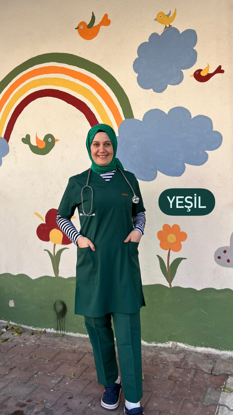 YEŞİL SOFT licralı kısa kol 90 cm Takım 