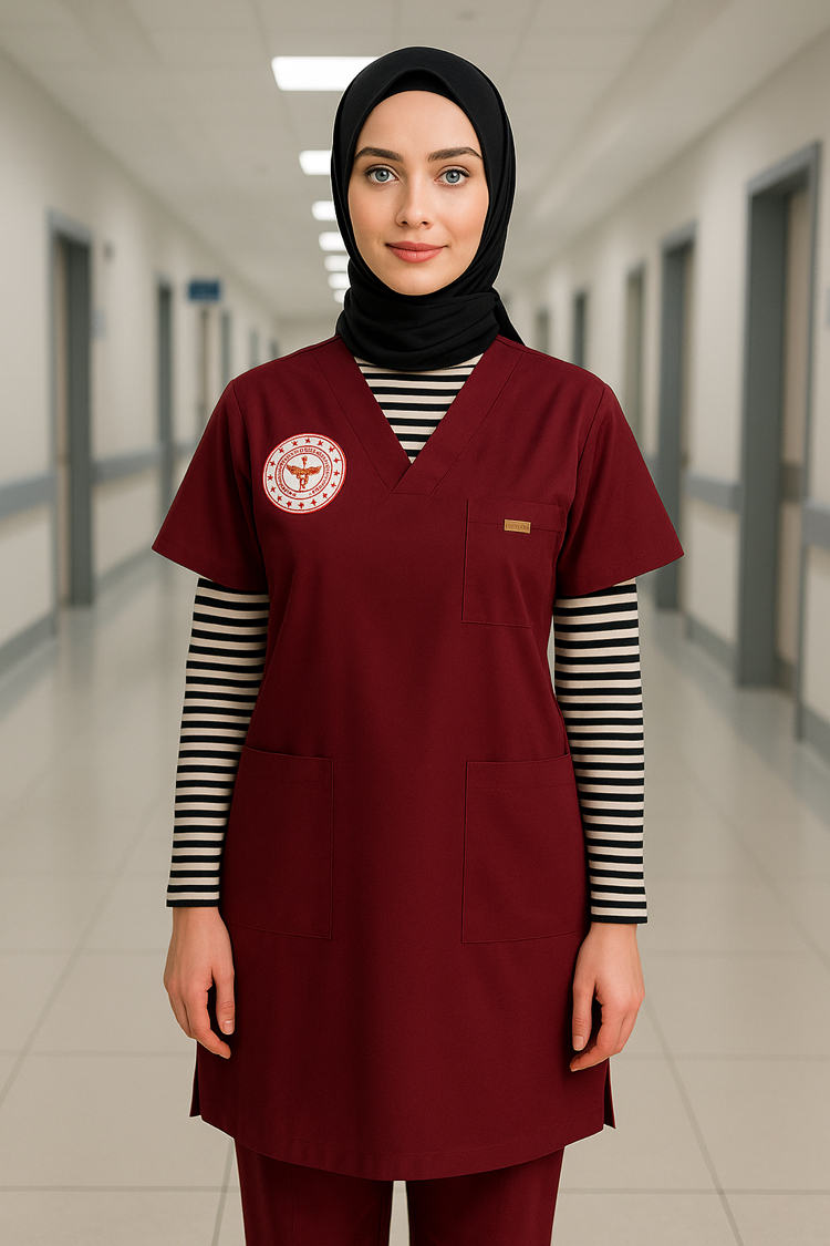 Yeni yönetmeliğe uygun KISA KOL 90 cm Tesettür takım