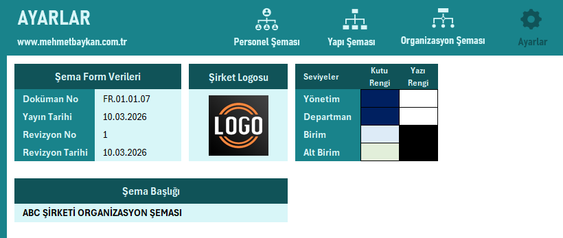 Excel Organizasyon Şeması Oluşturma
