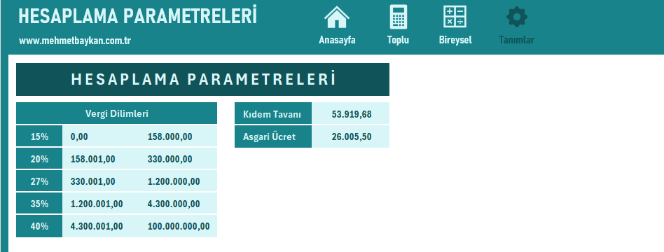 Excel Tazminat Hesaplama Programı V2