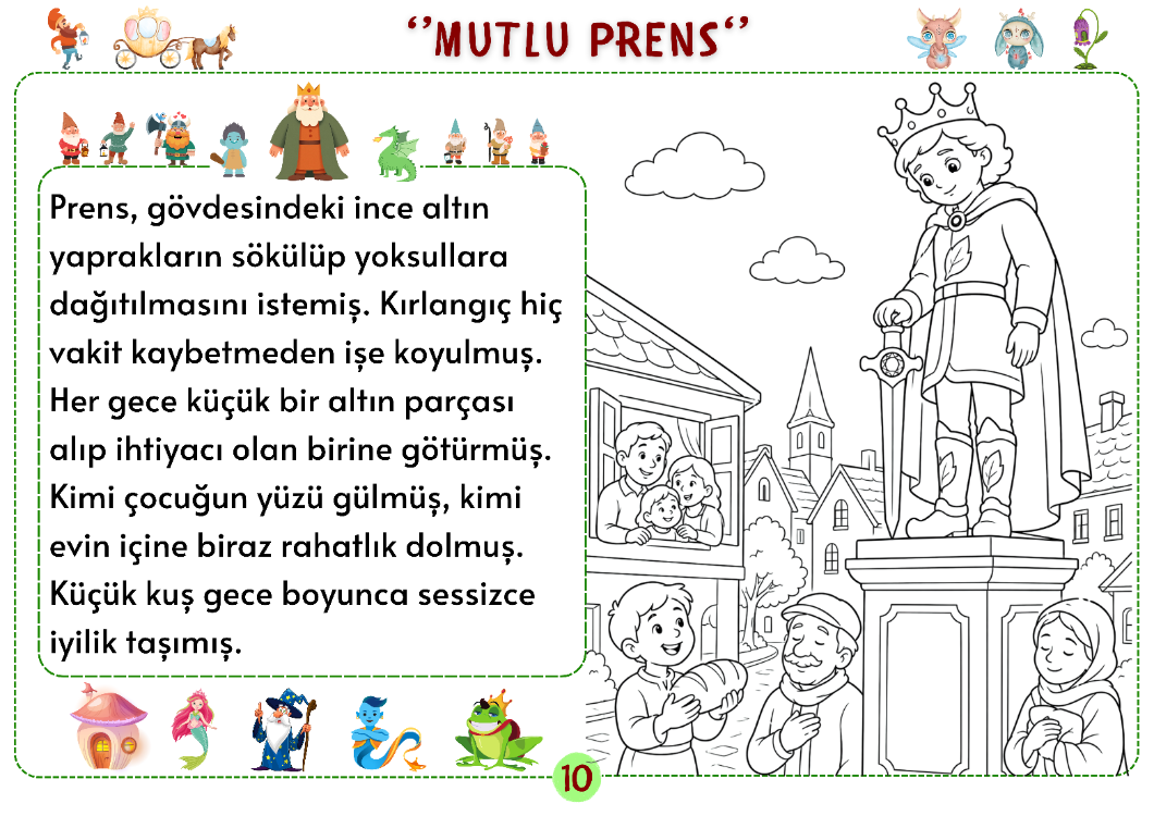 Popüler Dünya Masalları Bölüm 1 – Oku, Anla, Boya PDF Seti