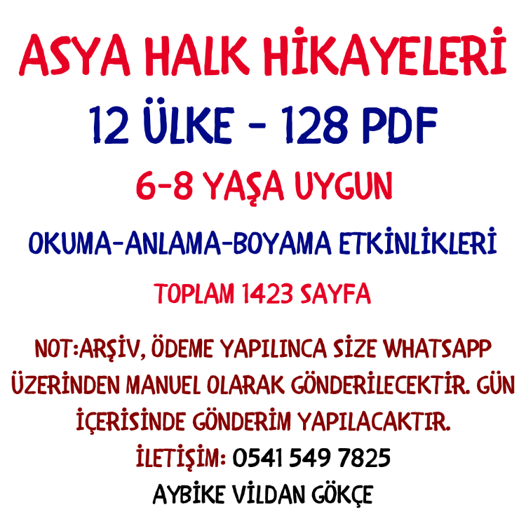 ASYA HALK HİKÂYELERİ PDF SETİ