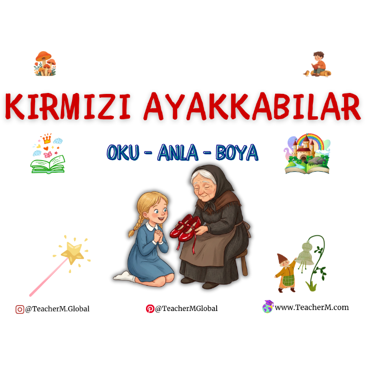 Kırmızı Ayakkabılar Oku-Anla-Boya PDF