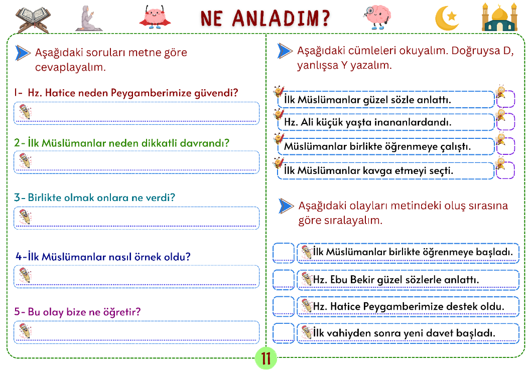 Hz. Muhammed’in Hayatı: İlk Müslümanlar Oku-Anla-Boya PDF