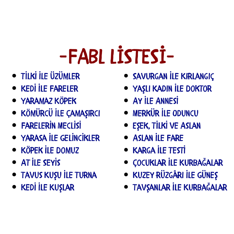 Ezop Fablları Bölüm 1 – Oku, Anla, Boya PDF Seti