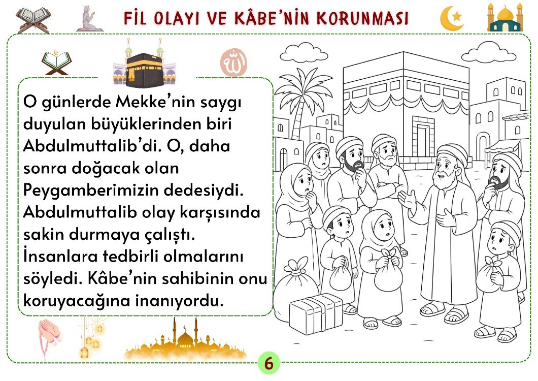 Hz. Muhammed’in Hayatı: Fil Olayı ve Kâbe’nin Korunması Oku-Anla-Boya PDF
