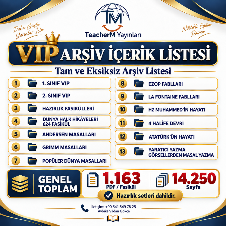 TeacherM VIP Arşiv – 1. ve 2. Sınıf Dijital Eğitim ve Kültür Koleksiyonu