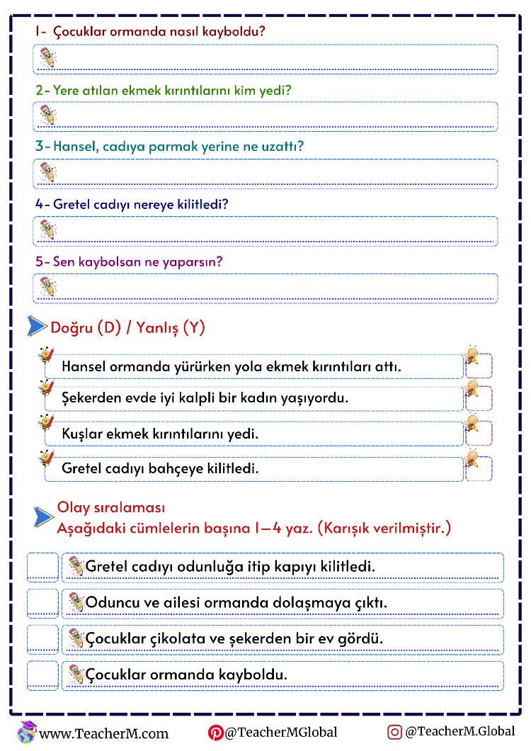 Grimm Masalları: Hansel ve Gretel Oku-Anla-Boya PDF