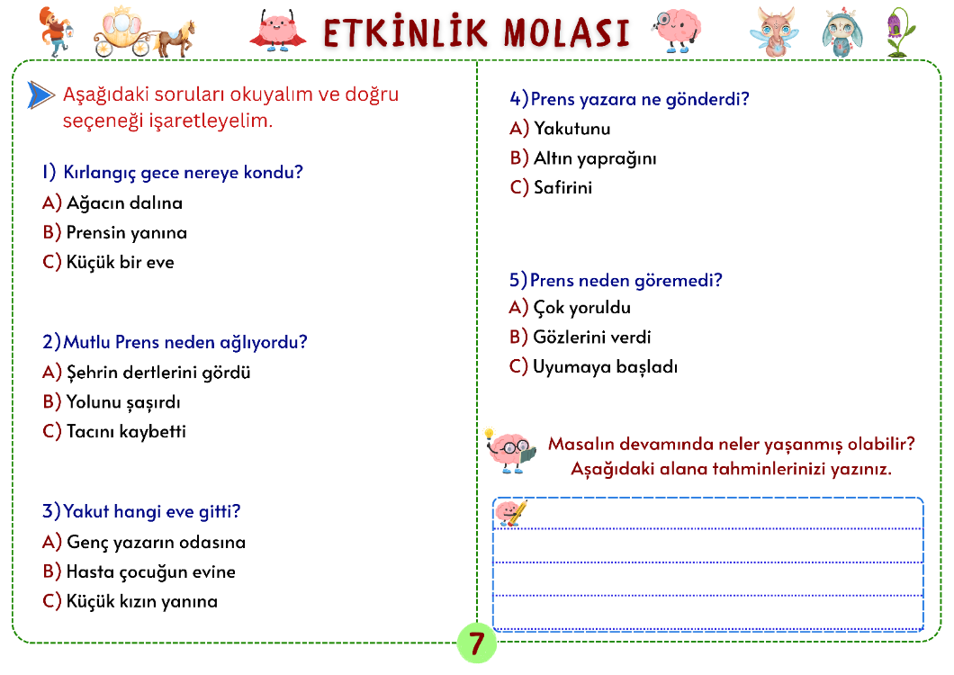 Popüler Dünya Masalları Bölüm 1 – Oku, Anla, Boya PDF Seti