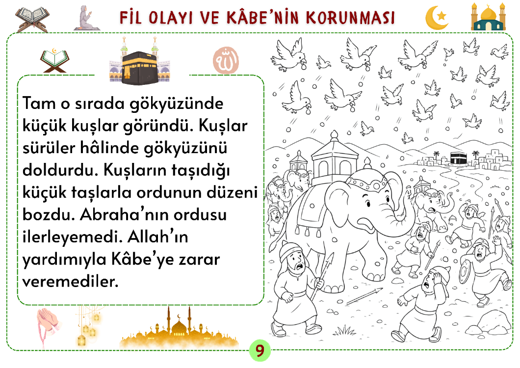 Hz. Muhammed’in Hayatı: Fil Olayı ve Kâbe’nin Korunması Oku-Anla-Boya PDF