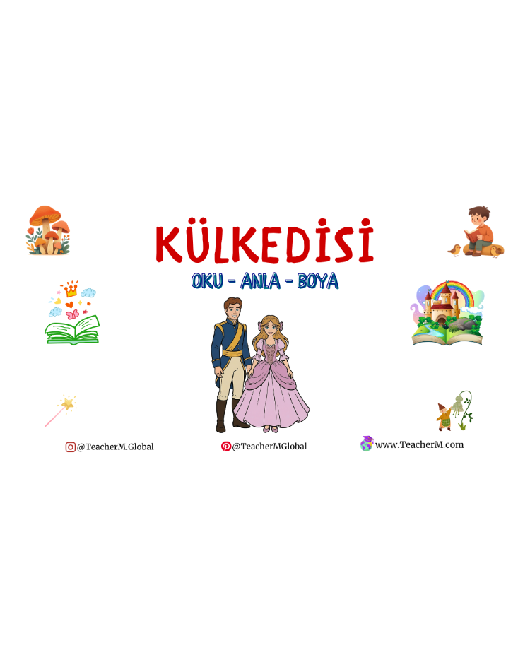 Grimm Masalları: Külkedisi Oku-Anla-Boya PDF | 1. Sınıf Okuma Anlama ve Boyama Etkinliği
