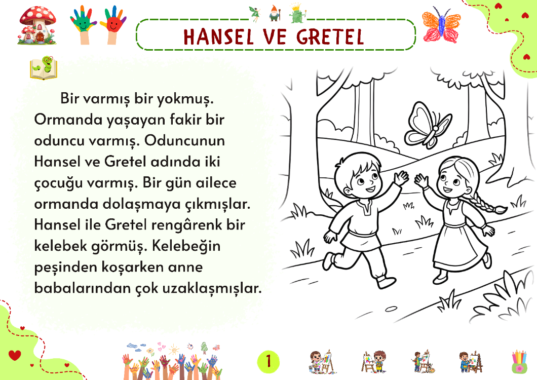 Grimm Masalları: Hansel ve Gretel Oku-Anla-Boya PDF