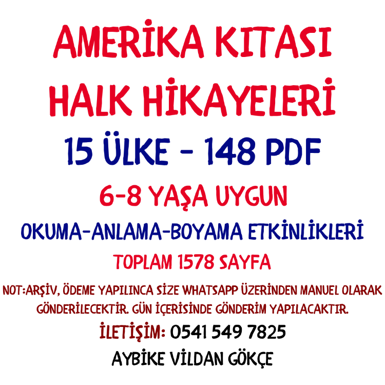 AMERİKA KITASI HALK HİKÂYELERİ PDF SETİ