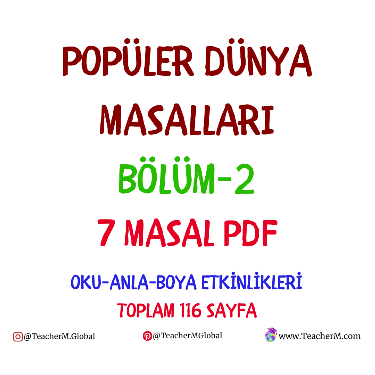 Popüler Dünya Masalları Bölüm - 2 PDF Seti | 7 Fasikül