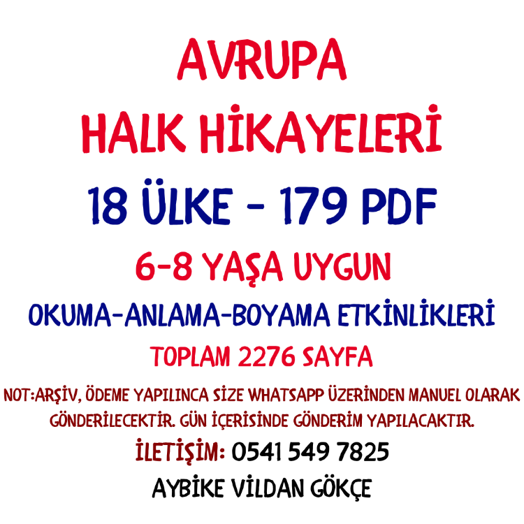 AVRUPA HALK HİKÂYELERİ PDF SETİ