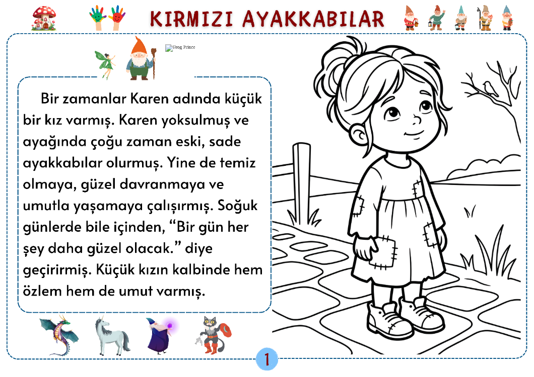 Kırmızı Ayakkabılar Oku-Anla-Boya PDF