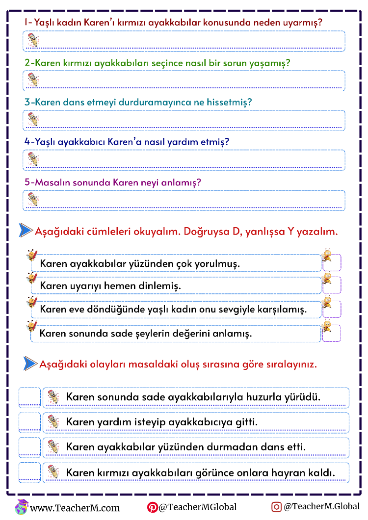 Kırmızı Ayakkabılar Oku-Anla-Boya PDF