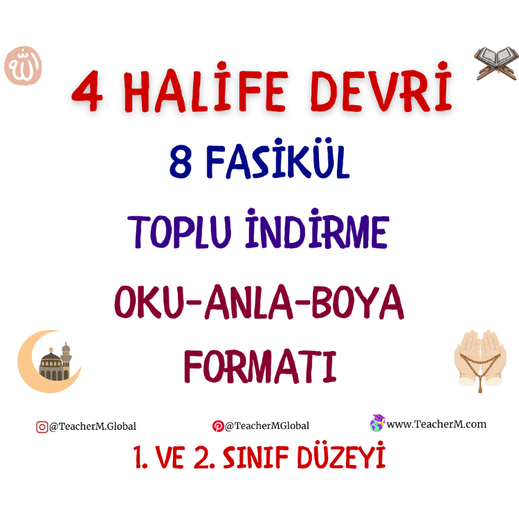 4 Halife Devri Oku–Anla–Boya Seti | 8 Fasikül PDF