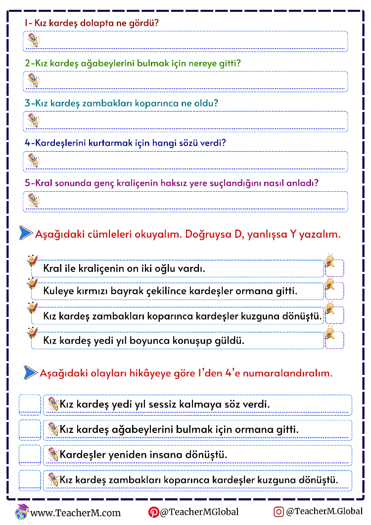 Grimm Masalları: On İki Kardeş Oku-Anla-Boya PDF