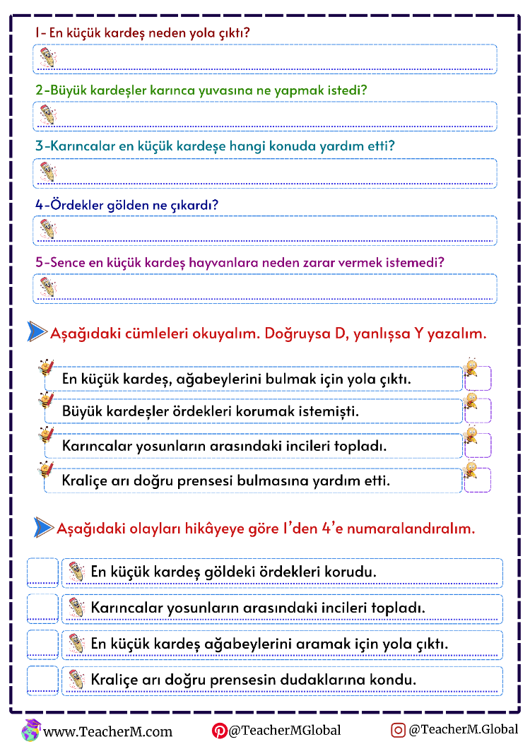 Grimm Masalları: Arı Kraliçe Oku-Anla-Boya PDF