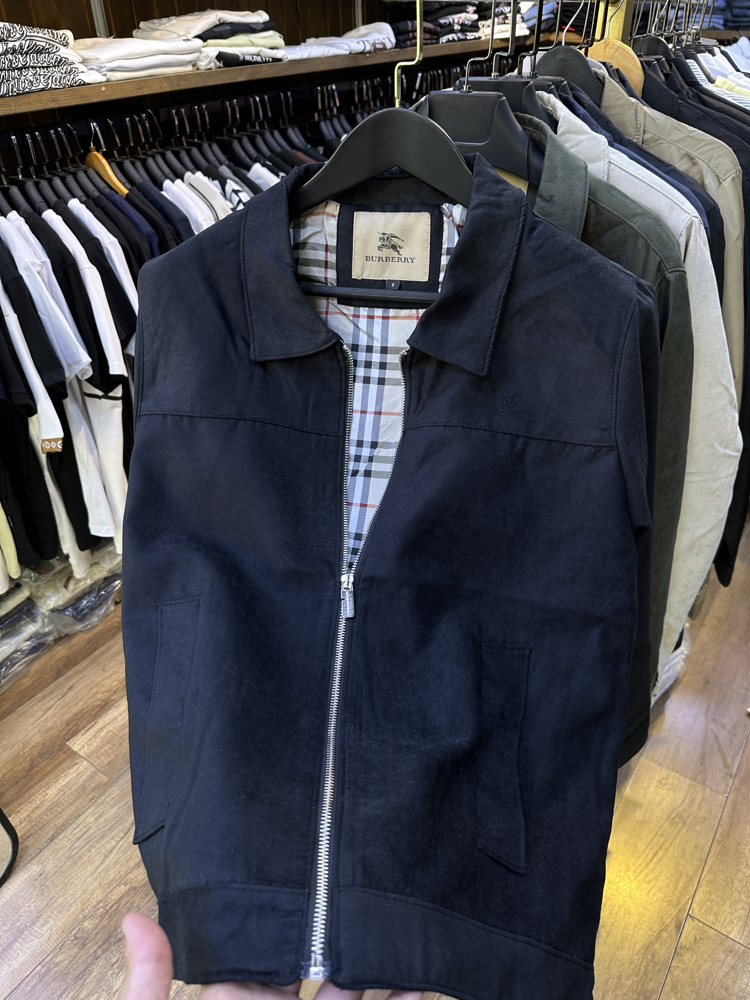 PREMİUM BURBERRY SÜET ÇEKET SİYAH