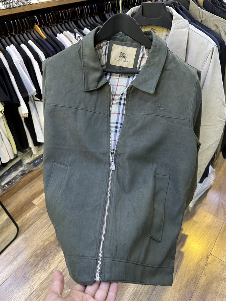 PREMİUM BURBERRY SÜET ÇEKET HAKİ