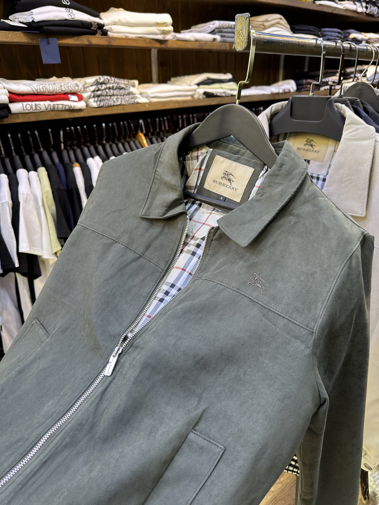 PREMİUM BURBERRY SÜET ÇEKET HAKİ