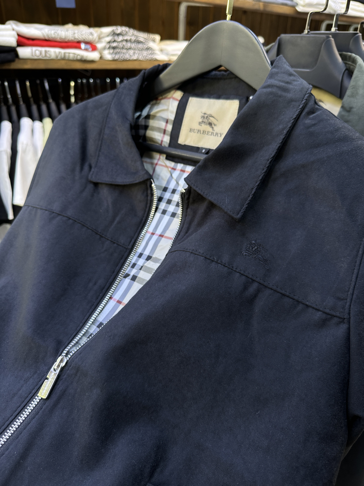 PREMİUM BURBERRY SÜET ÇEKET SİYAH