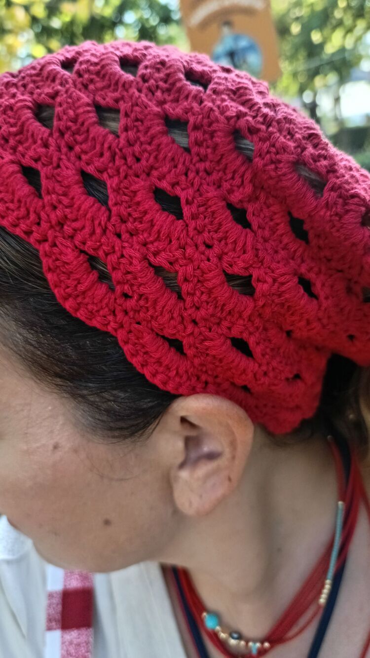 El Örgüsü Kırmızı Bandana