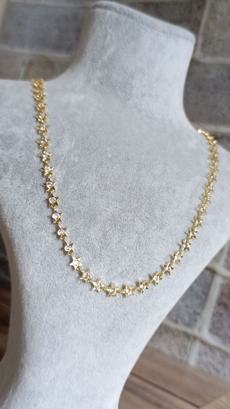 Gold Yıldız Suyolu Kolye