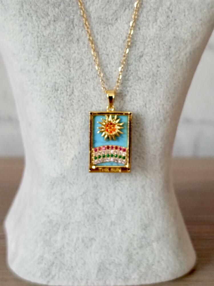 Güneş (The Sun) Çelik Tarot Kolye